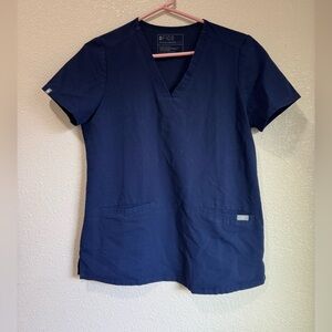 Figs Navy Blue Scrub Top size s